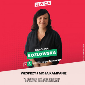 Karolina Kozłowska - wybory 2023 - kandydat na posła w wyborach parlamentarnych 2023: Okręg nr 4 (Bydgoszcz)