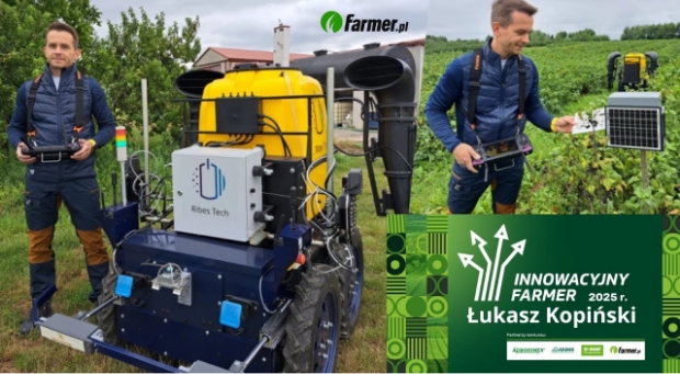 Rolnik z Lubelskiego stworzył robota, który sam opryskuje plantację - Innowacyjny Farmer 2025